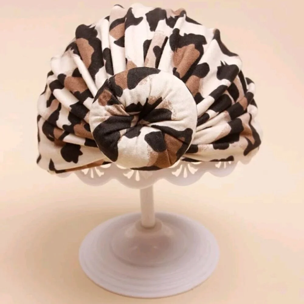 1Pc Leopard Print Donut Shaped Baby Hat